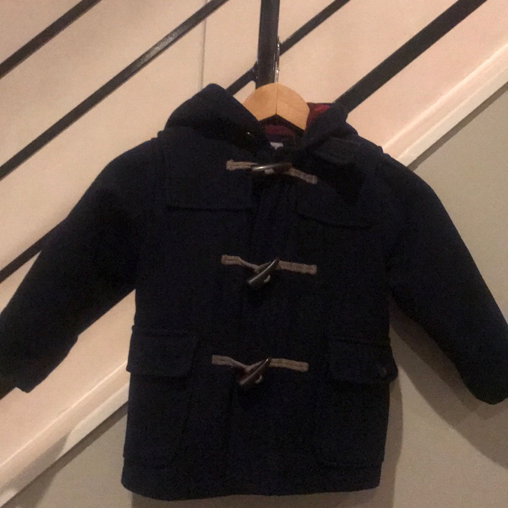 Boys 4T GAP Navy Blue Wool Duffle Coat